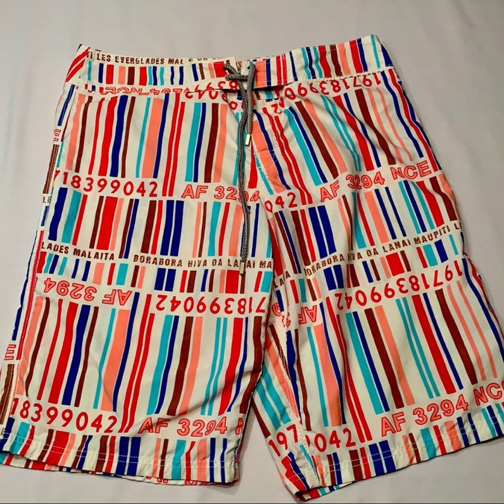 Vilebrequin Multi-Stripes Beach Swim Trunks, XL